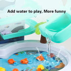 Children'S Toys Puzzle Rechargeable Magnetic Fishing Table Slide Game Music Rotating Disc Parent-Child Interactive Learning Gift
