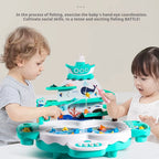 Children'S Toys Puzzle Rechargeable Magnetic Fishing Table Slide Game Music Rotating Disc Parent-Child Interactive Learning Gift